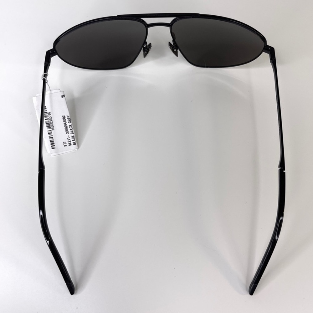 SAINT LAURENT Classic Aviator Sunglasses NEW 60mm Black Polarized - Picture 6 of 14